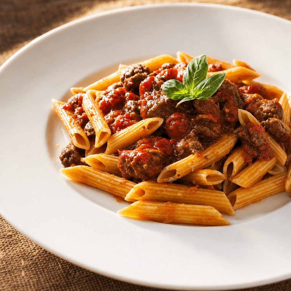 Meat Sauce Pasta.