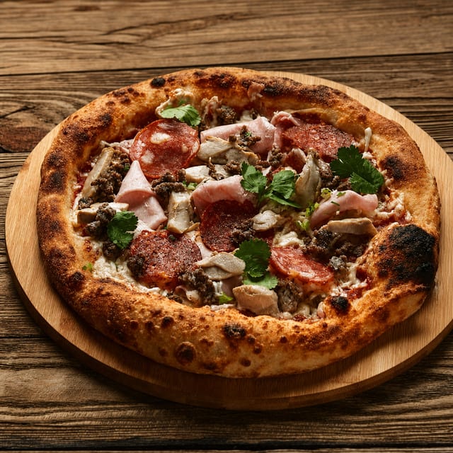 The Works Pizza.